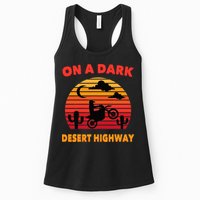 Desert On A Dark Desert Highway Mojave Cactus Retro Womens Tank Top