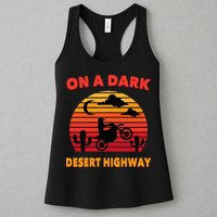Desert On A Dark Desert Highway Mojave Cactus Retro Womens Tank Top