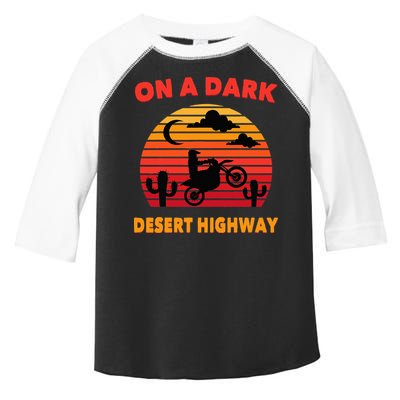 Desert On A Dark Desert Highway Mojave Cactus Retro Toddler Fine Jersey T-Shirt
