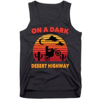 Desert On A Dark Desert Highway Mojave Cactus Retro Tank Top
