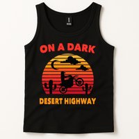 Desert On A Dark Desert Highway Mojave Cactus Retro Tank Top