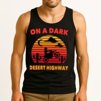 Desert On A Dark Desert Highway Mojave Cactus Retro Tank Top