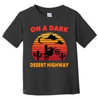 Desert On A Dark Desert Highway Mojave Cactus Retro Toddler T-Shirt