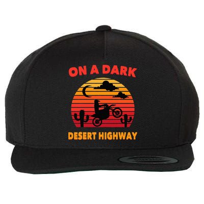 Desert On A Dark Desert Highway Mojave Cactus Retro Wool Snapback Cap
