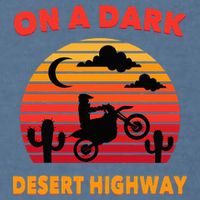 Desert On A Dark Desert Highway Mojave Cactus Retro Garment-Dyed Sweatshirt