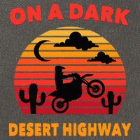 Desert On A Dark Desert Highway Mojave Cactus Retro Cotton Canvas Backpack