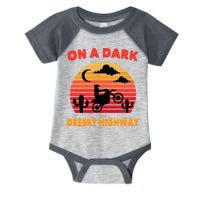 Desert On A Dark Desert Highway Mojave Cactus Retro Infant Baby Jersey Bodysuit