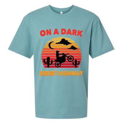 Desert On A Dark Desert Highway Mojave Cactus Retro Sueded Cloud Jersey T-Shirt