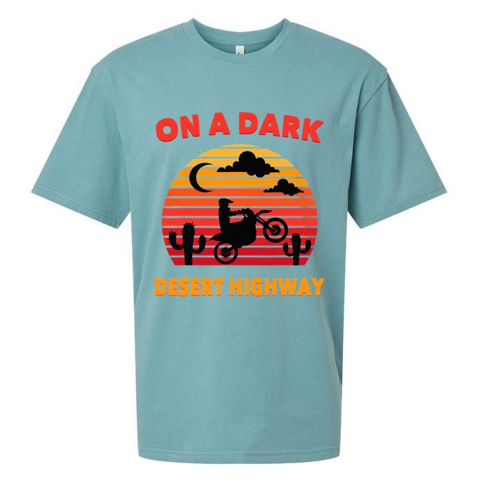Desert On A Dark Desert Highway Mojave Cactus Retro Sueded Cloud Jersey T-Shirt
