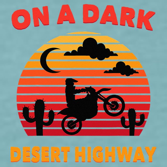 Desert On A Dark Desert Highway Mojave Cactus Retro Sueded Cloud Jersey T-Shirt