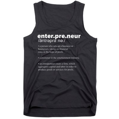 Definition Of An Entrepreneur Tank Top