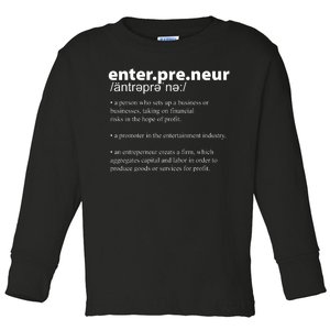 Definition Of An Entrepreneur Toddler Long Sleeve Shirt