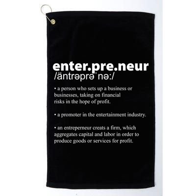 Definition Of An Entrepreneur Golf Towel
