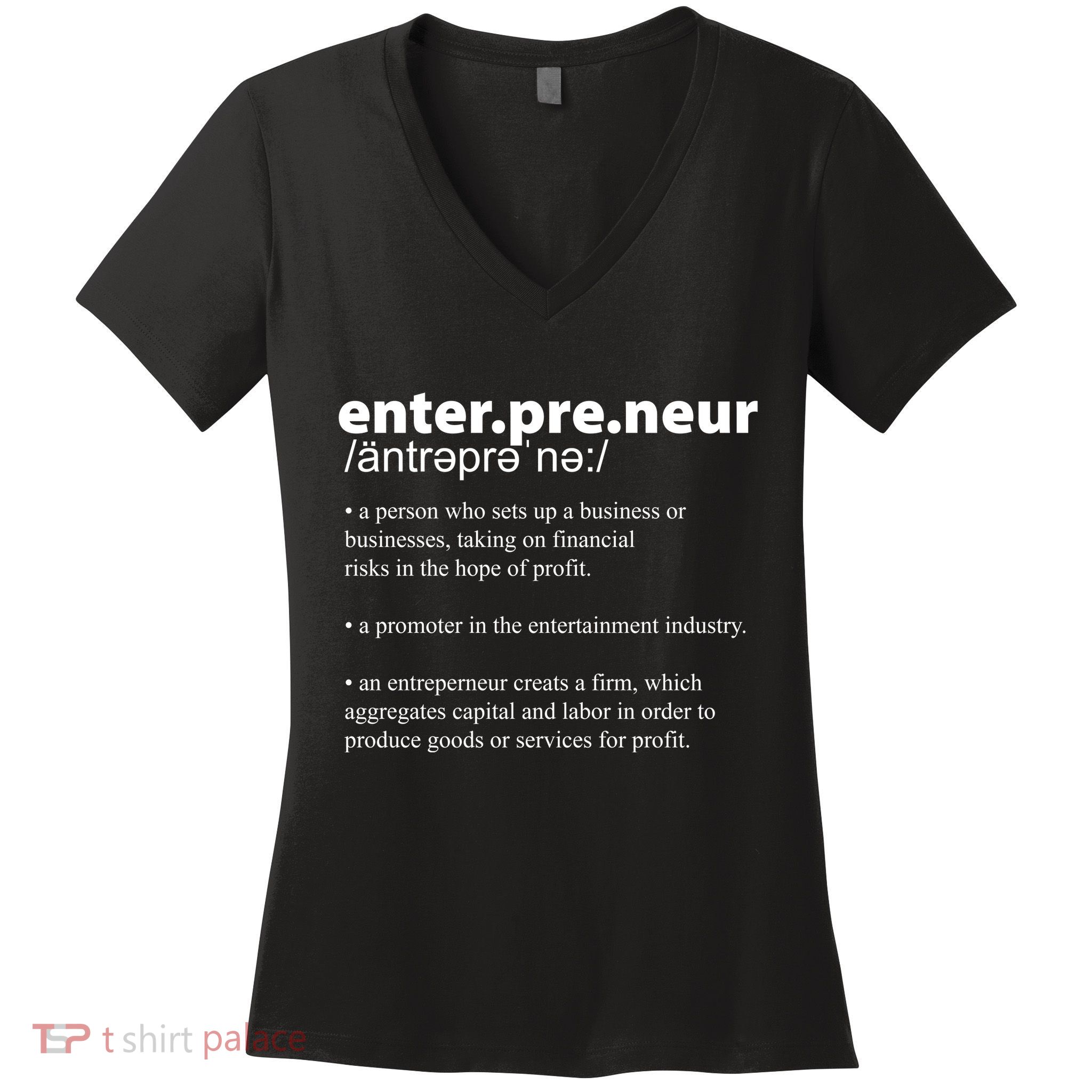 Definition Of An Entrepreneur Women's V-Neck T-Shirt
