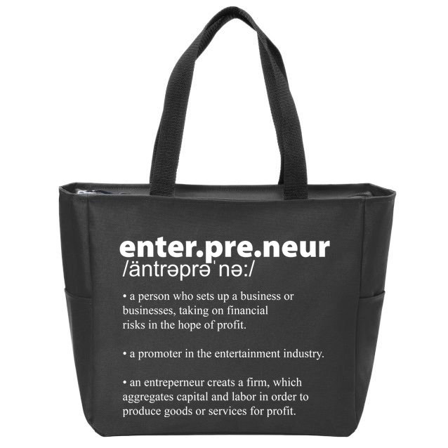 Definition Of An Entrepreneur Zip Tote Bag