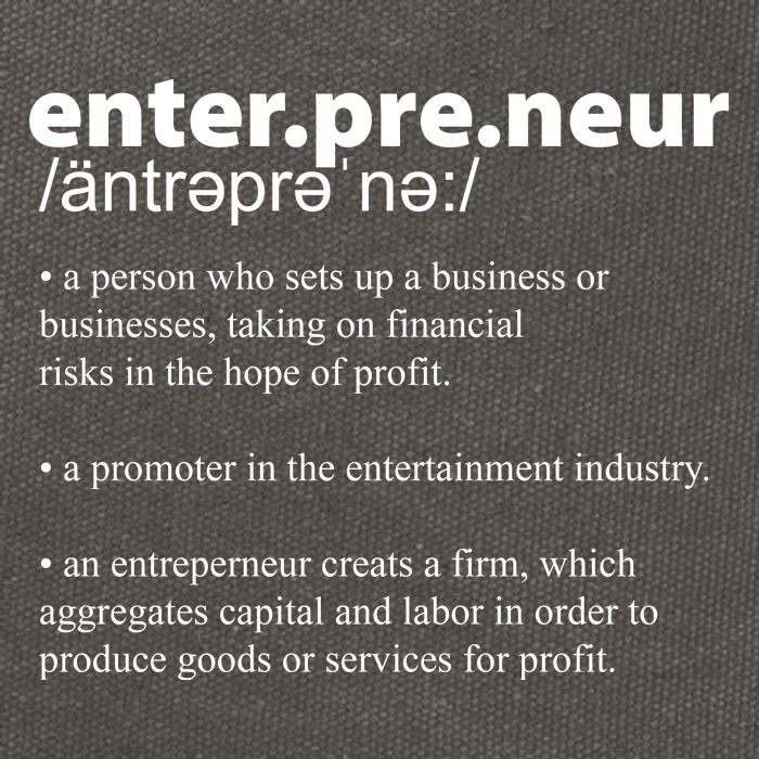 Definition Of An Entrepreneur Cotton Canvas Backpack