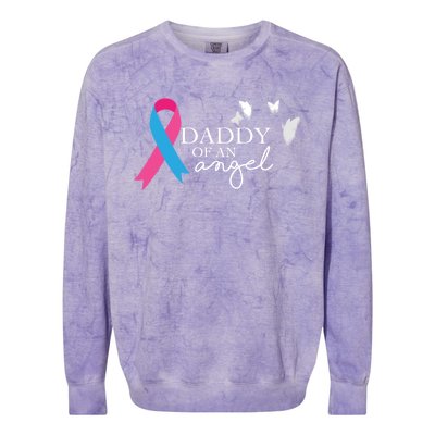 Daddy Of An Angel Gift National Pregnancy And Infant Loss Colorblast Crewneck Sweatshirt