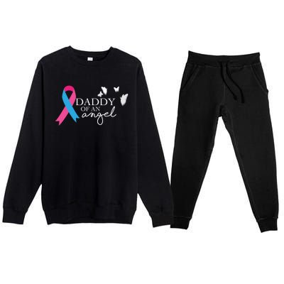 Daddy Of An Angel Gift National Pregnancy And Infant Loss Premium Crewneck Sweatsuit Set