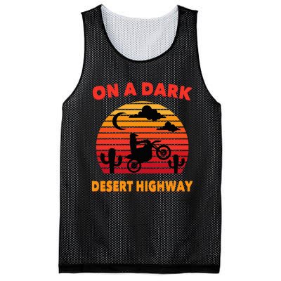 Desert On A Dark Desert Highway Mojave Cactus Retro Mesh Reversible Basketball Jersey Tank