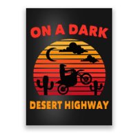 Desert On A Dark Desert Highway Mojave Cactus Retro Poster