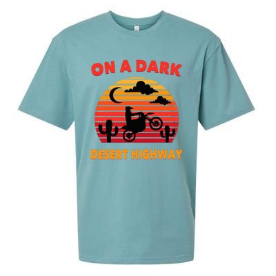 Desert On A Dark Desert Highway Mojave Cactus Retro Sueded Cloud Jersey T-Shirt