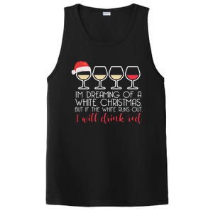 Dreaming Of A White Christmas But ILl Red Wine Meme Gift PosiCharge Competitor Tank