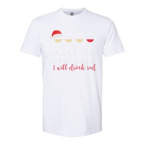 Dreaming Of A White Christmas But ILl Red Wine Meme Gift Softstyle CVC T-Shirt