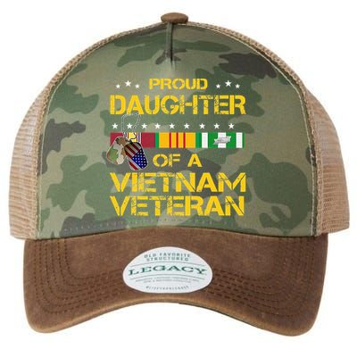 Daughter Of A Vietnam Veteran Im Proud My Dad Legacy Tie Dye Trucker Hat