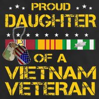 Daughter Of A Vietnam Veteran Im Proud My Dad 7 Panel Mesh Trucker Snapback Hat