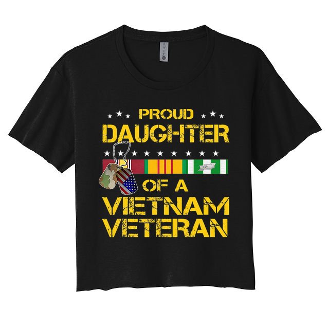 Daughter Of A Vietnam Veteran Im Proud My Dad Crop Top