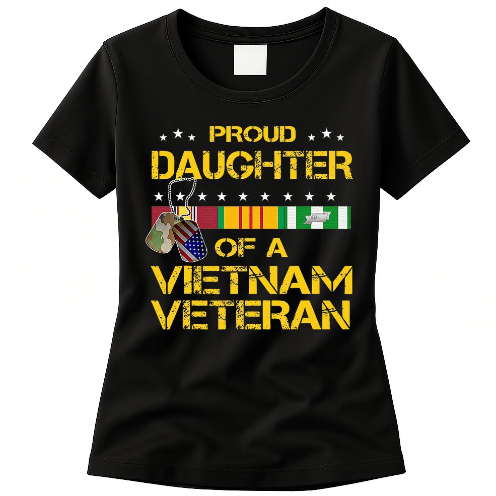 Daughter Of A Vietnam Veteran Im Proud My Dad Womens T-Shirt