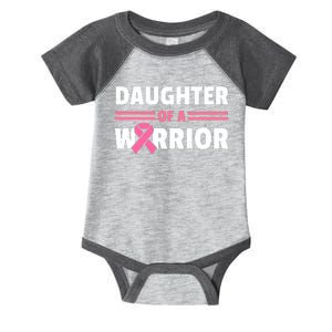 Daughter Of A Warrior Breast Cancer Awareness Infant Baby Jersey Bodysuit