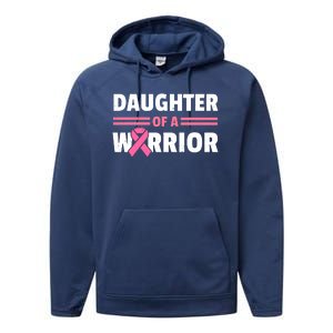 Daughter Of A Warrior Breast Cancer Awareness Performance Fleece Hoodie