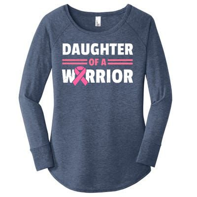 Daughter Of A Warrior Breast Cancer Awareness Women's Perfect Tri Tunic Long Sleeve Shirt