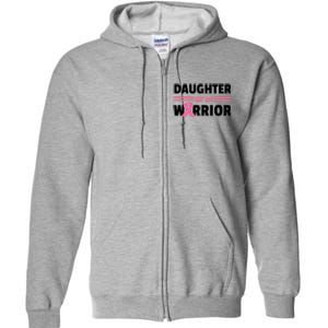 Daughter Of A Warrior Breast Cancer Awareness Full Zip Hoodie