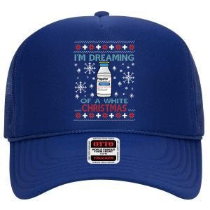 Dreaming Of A White Christmas Propofol Ugly Xmas Sweater Great Gift High Crown Mesh Back Trucker Hat