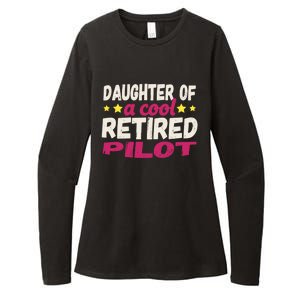 Daughter Of A Cool Retired Pilot Gift Womens CVC Long Sleeve Shirt