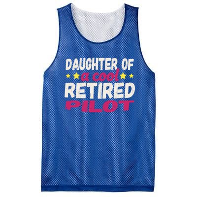 Daughter Of A Cool Retired Pilot Gift Mesh Reversible Basketball Jersey Tank