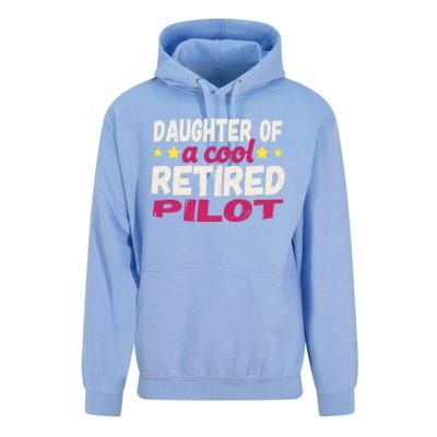 Daughter Of A Cool Retired Pilot Gift Unisex Surf Hoodie