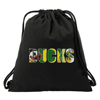 Duck Oregon Apparel Design Drawstring Bag