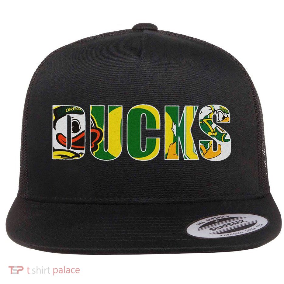 Duck Oregon Apparel Design Flat Bill Trucker Hat