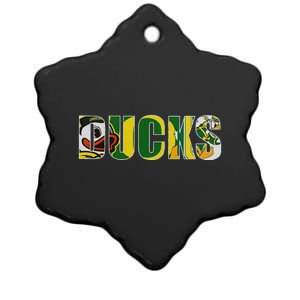 Duck Oregon Apparel Design Ceramic Star Ornament