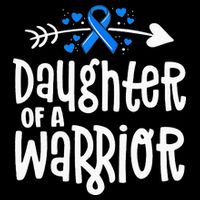 Daughter Of A Warrior ALS Family Blue Ribbon Awareness 16 in Basic Backpack