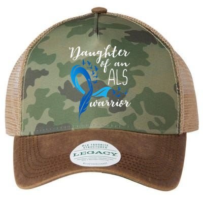 Daughter Of An ALS Warrior ALS Support Squad Legacy Tie Dye Trucker Hat