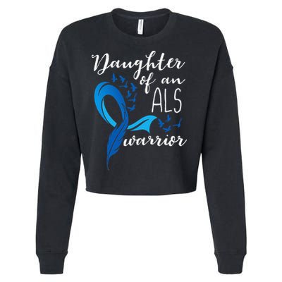 Daughter Of An ALS Warrior ALS Support Squad Cropped Pullover Crew