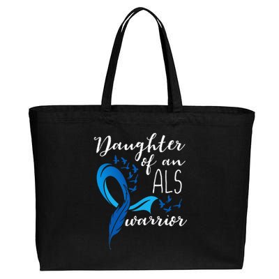 Daughter Of An ALS Warrior ALS Support Squad Cotton Canvas Jumbo Tote