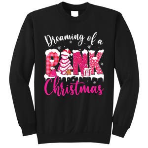 Dreaming Of A Pink Christmas Tree Cakes Xmas Holiday Pajamas Sweatshirt