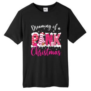 Dreaming Of A Pink Christmas Tree Cakes Xmas Holiday Pajamas Tall Fusion ChromaSoft Performance T-Shirt