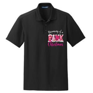 Dreaming Of A Pink Christmas Tree Cakes Xmas Holiday Pajamas Dry Zone Grid Polo