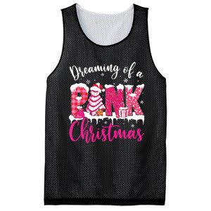 Dreaming Of A Pink Christmas Tree Cakes Xmas Holiday Pajamas Mesh Reversible Basketball Jersey Tank